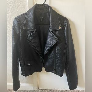 Joe’s Jeans Black Leather Jacket size Medium